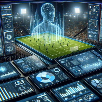 un système d'IA analysant les données sportives à l'aide d'algorithmes complexes