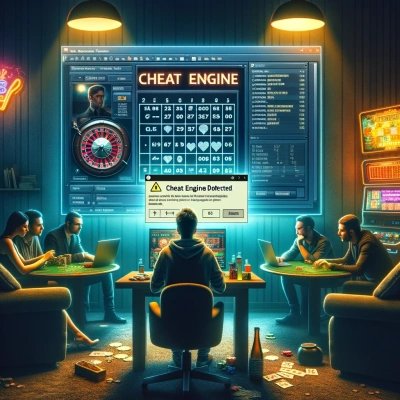 une personne assise devant un écran d'ordinateur affichant l'interface du logiciel Cheat Engine