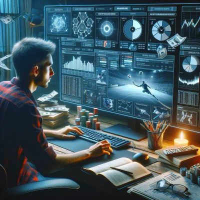 un joueur qui analyse méticuleusement et élabore des stratégies pour les paris à venir dans les jeux vidéo