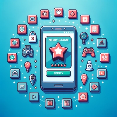 Montre un smartphone affichant un jeu nouvellement publié sur le Play Store.